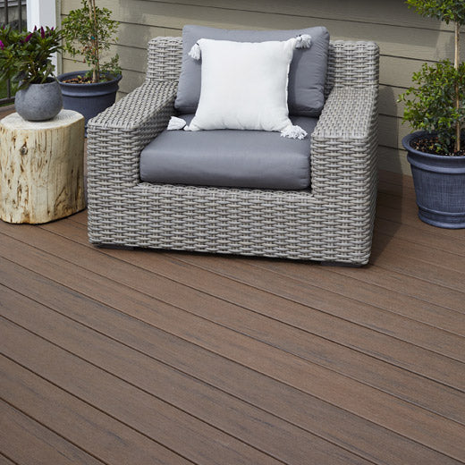 Dark Roast deck view varigated color variating pro reserve composite reclaimed deck