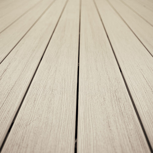 Reclaimed Chestnut top deck compostie grooved decking with hidden fasteners from reserve collection wpc by timbertech
