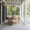 Slate Gray deck with white pergola and trim