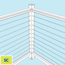 SC Single Corner Post Kit Level | DesignRail Kits