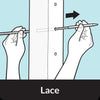 How to thread straight cable lacing needle lace through post