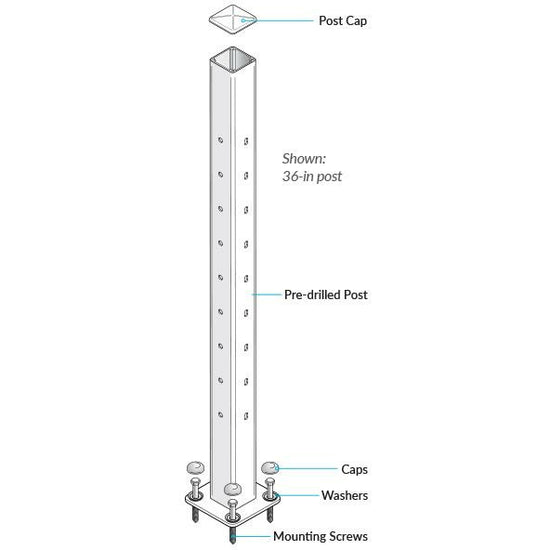 Feeney Cable Post Level QuickConnect use with Level Rail Kits