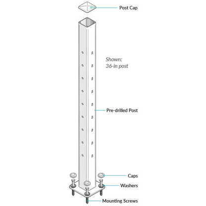Feeney Classic QC Quick-Connect Level Post Kit – Deck & Rail Supply
